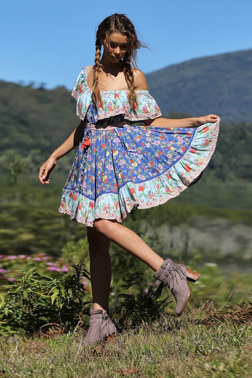 JuliaFashion-Elegant Ruffle Cute Summer Dress