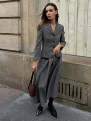 Elegant Solid Graceful Button Down Blazer Blazers