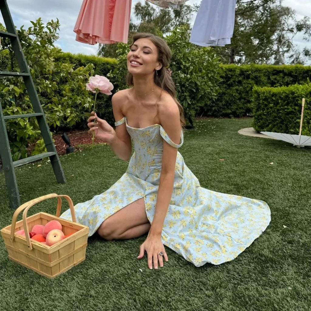 Elegant Summer Corset Floral Dress