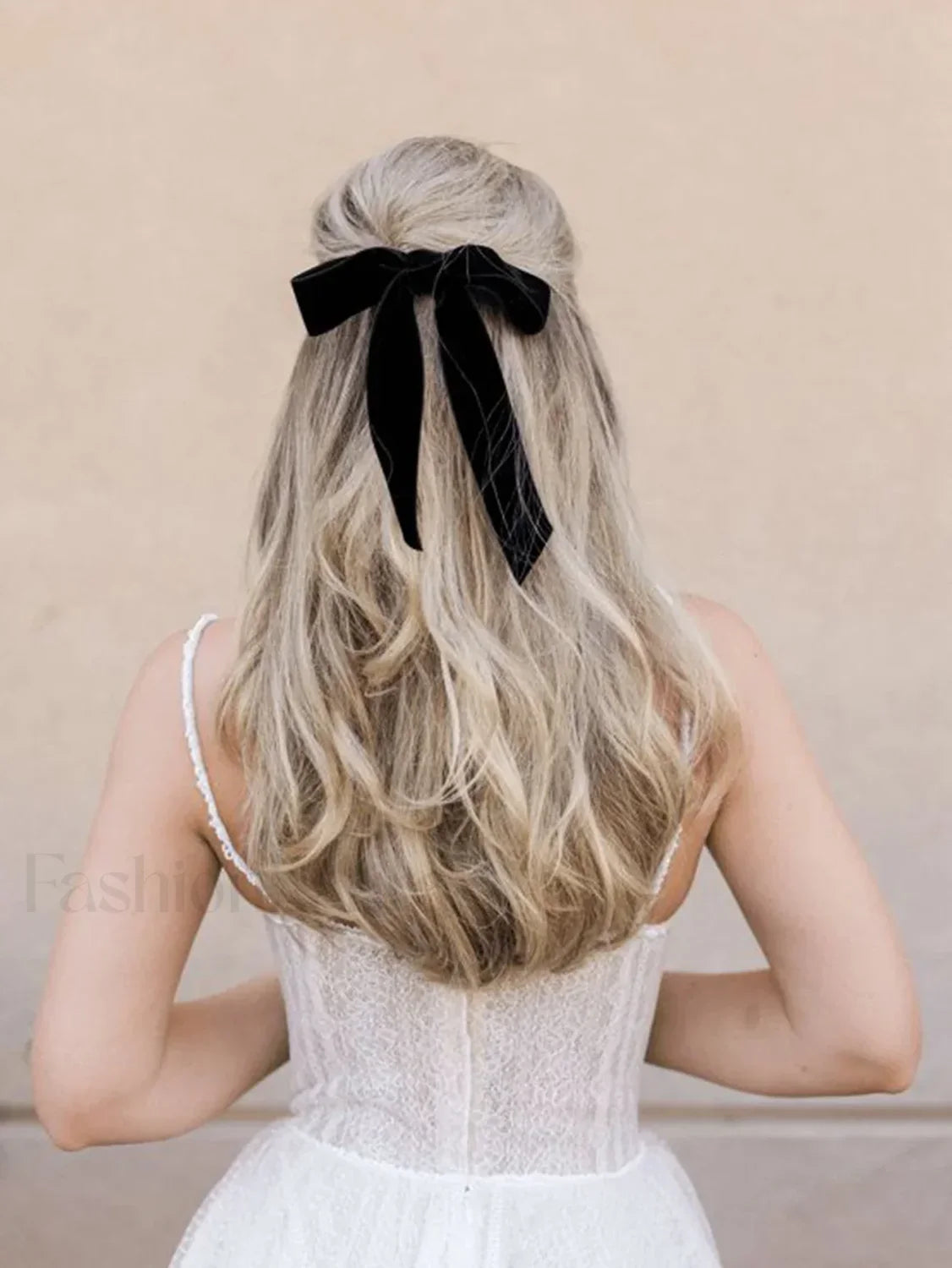 Elegant Velvet Bow Knot Soft Ribbon Elastic Christmas Hair Accessory