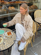 Elegant Women’s Short Woolen Coat Loose Lapel Single Breasted Long Sleeve Overcoats