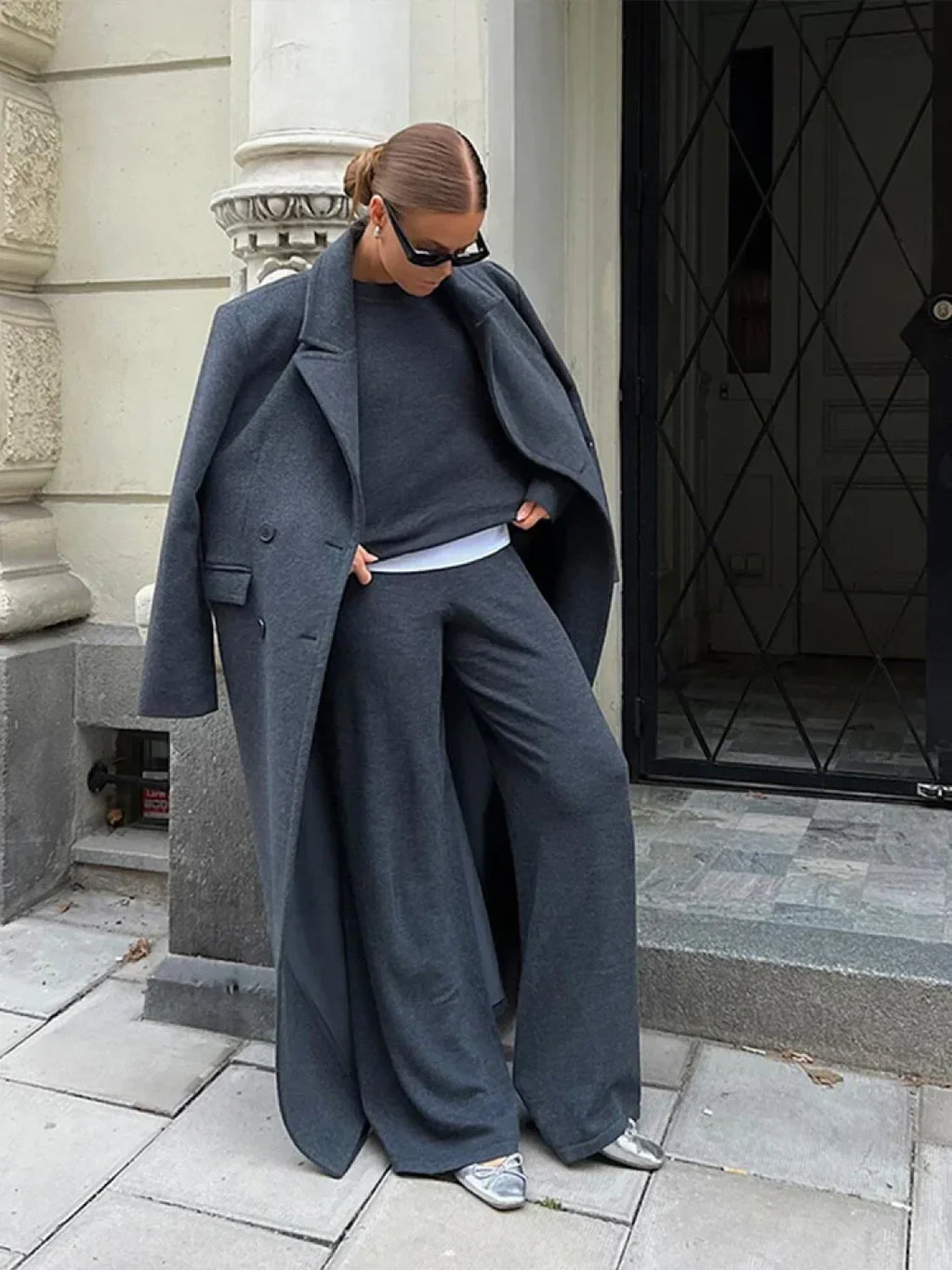 Elegant Women’s Woolen Overcoat Double Breasted Overcoats