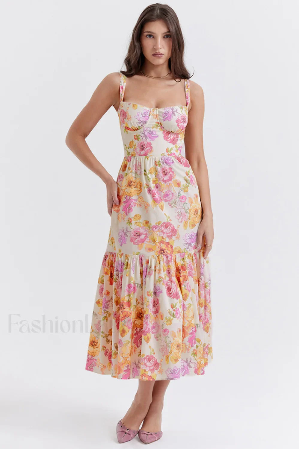 Elia Floral Stylish Midi Sundress