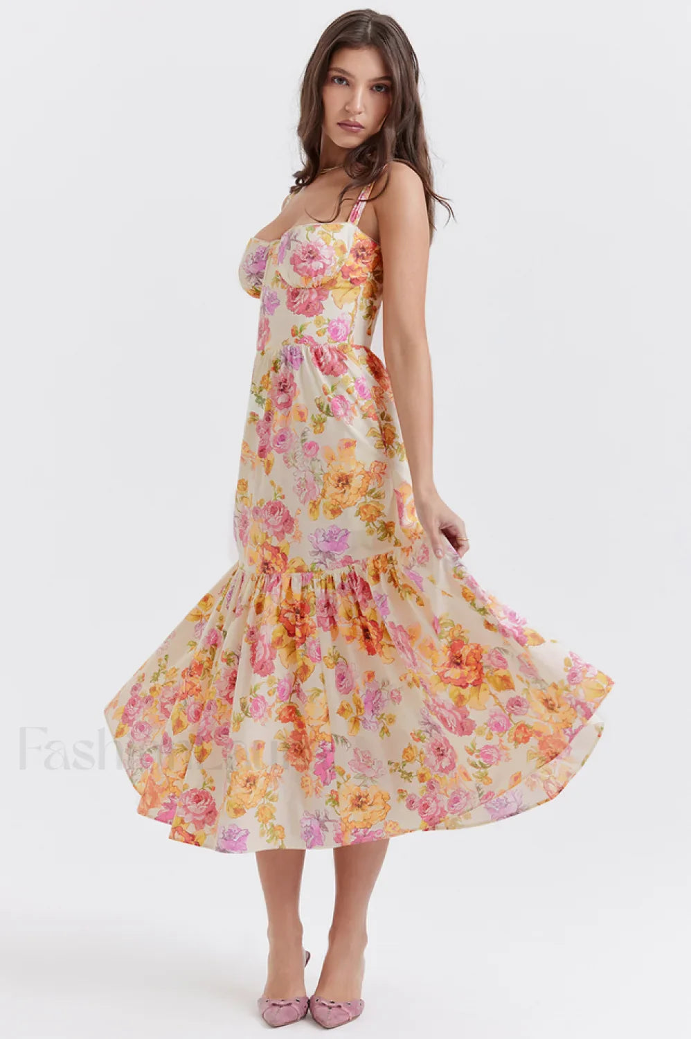 Elia Floral Stylish Midi Sundress