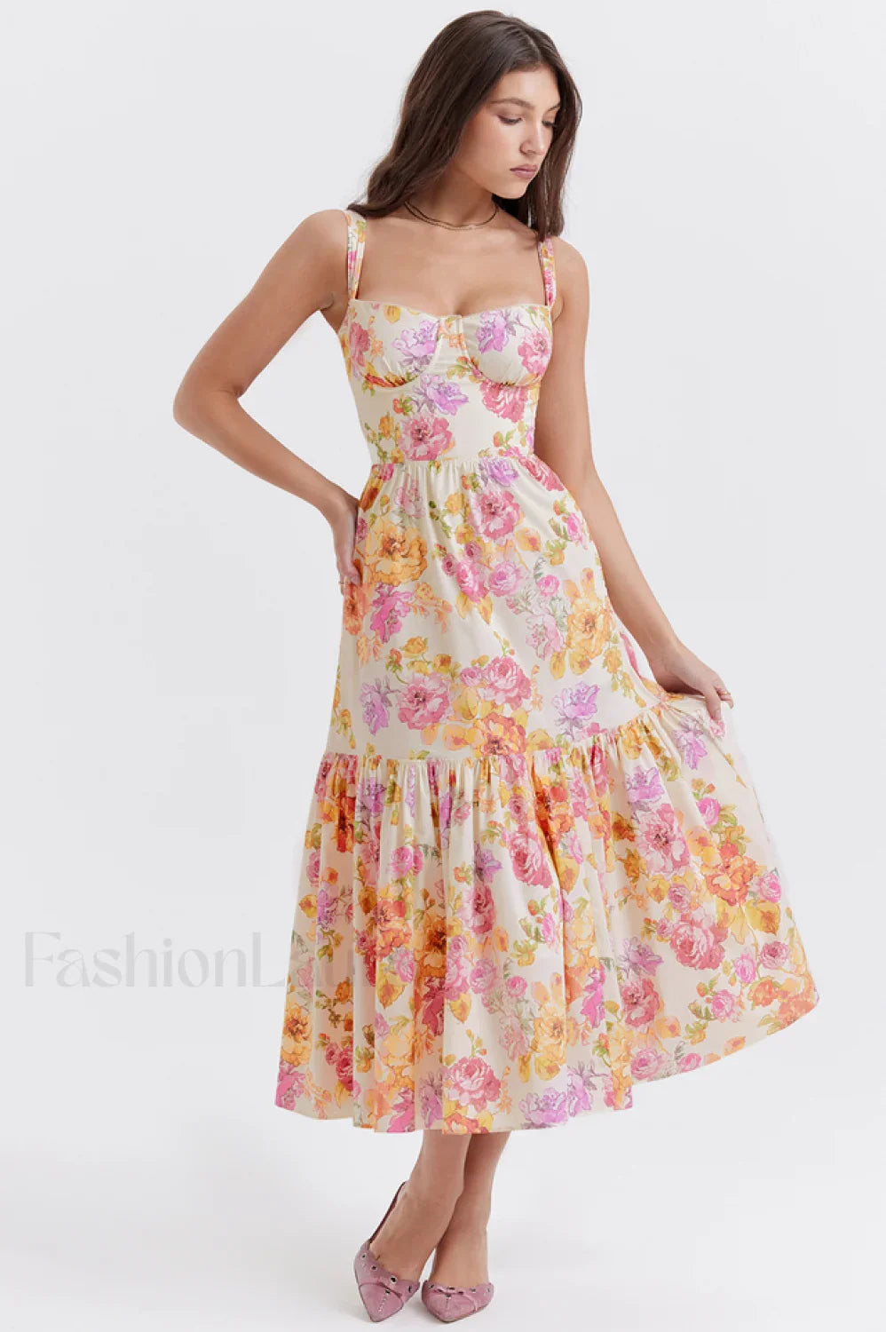 Elia Floral Stylish Midi Sundress