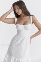 Elia White Broderie Charming Anglaise Midi Dress