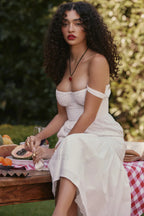 Elia White Broderie Charming Anglaise Midi Dress