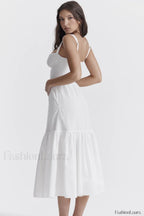 Elia White Broderie Charming Anglaise Midi Dress