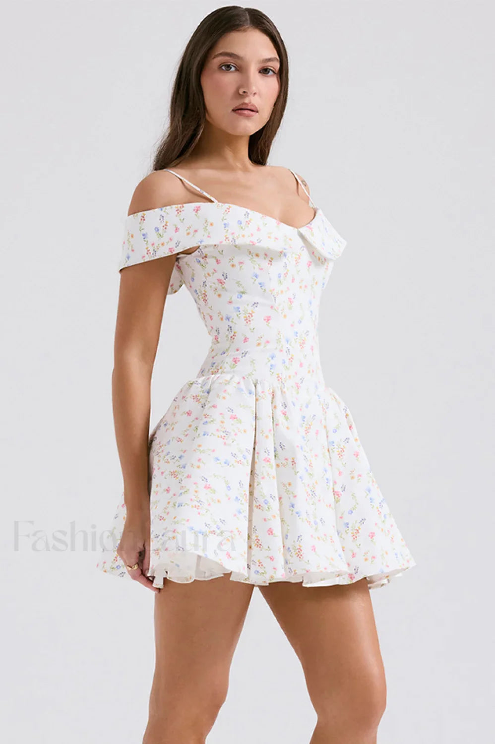 Elida Black Stylish Mini Dress