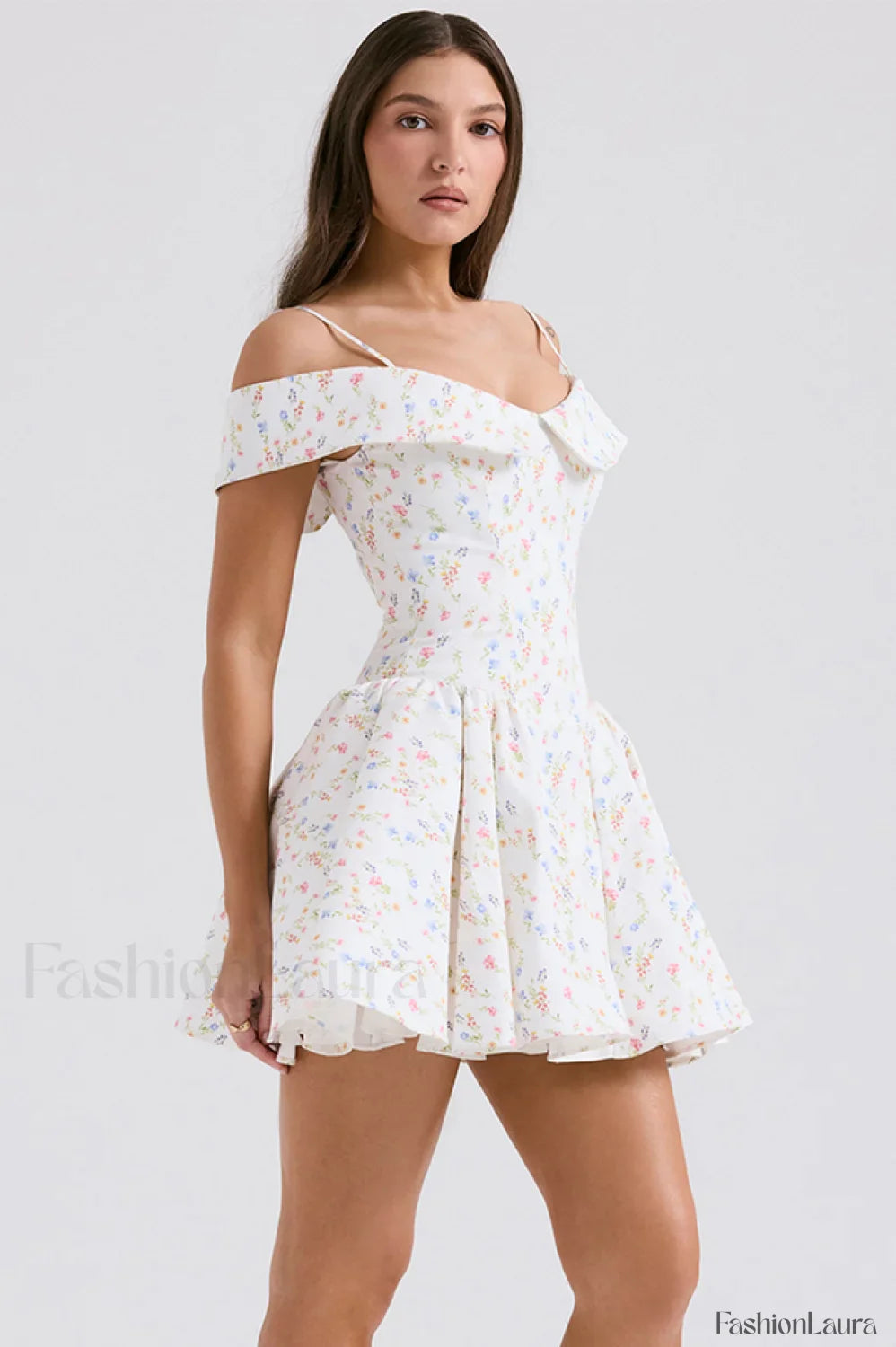 Elida Black Stylish Mini Dress