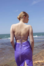 Emilina Sequin Stylish Backless Maxi Dress