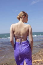 Emilina Sequin Stylish Backless Maxi Dress