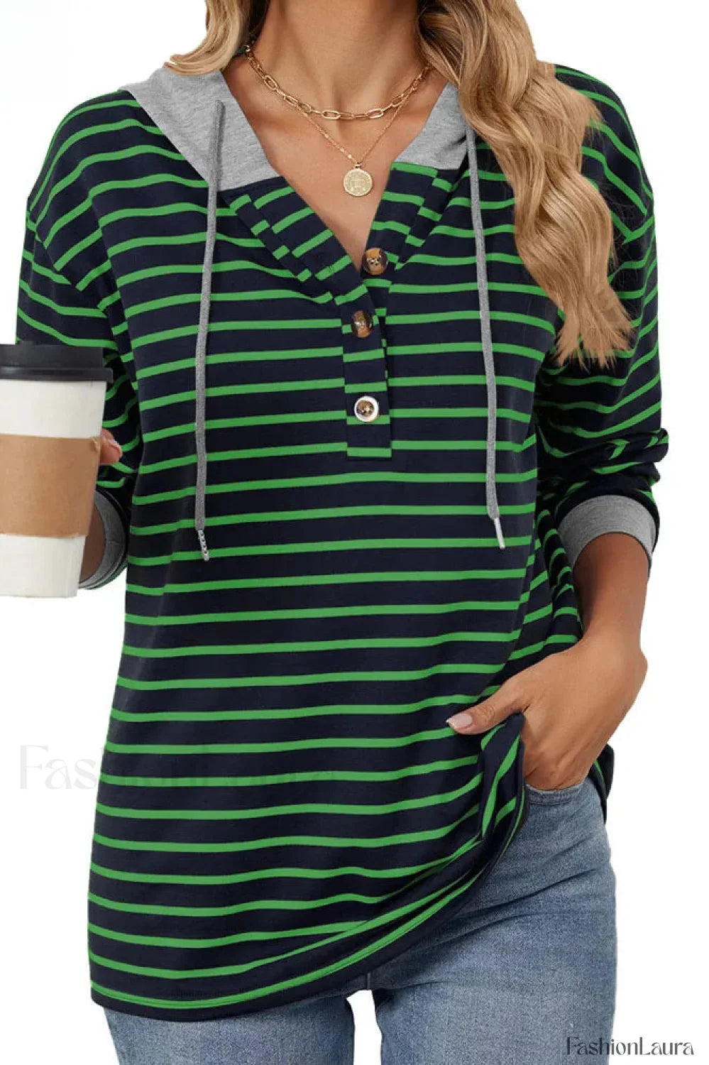 European Fashion Hooded Patchwork Hoodie Navy blue / S