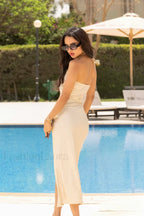 Exotic O ring Cinched Charming Cut Out Dress