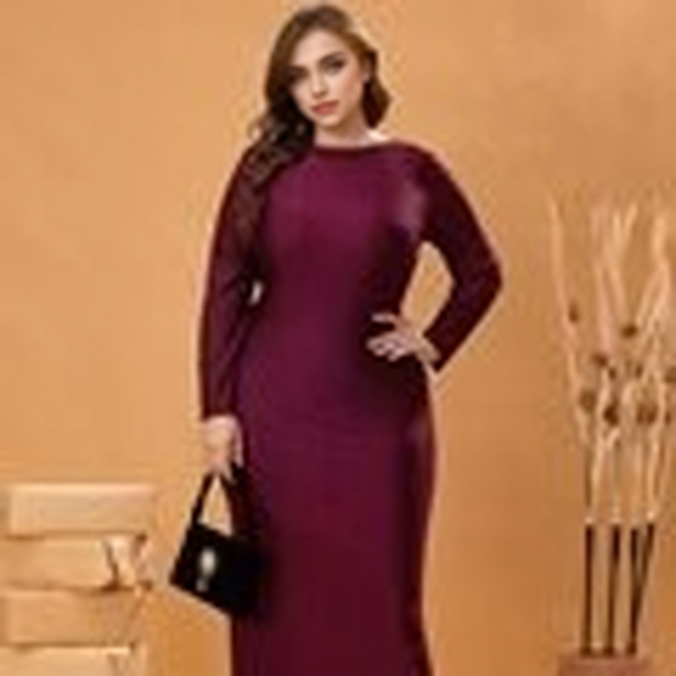 JuliaFashion-Floor-Length O-Neck Fashion High Waist Dresses