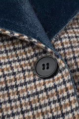 Plaid Wool Style Commuter Overcoat