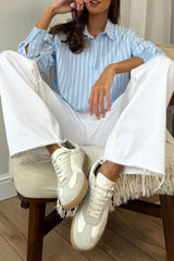 Striped Long Sleeve Blouse