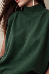 Solid Crew Neck Knit Top