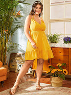 JuliaFashion-Party Sexy Straps Beach Mini Sundress