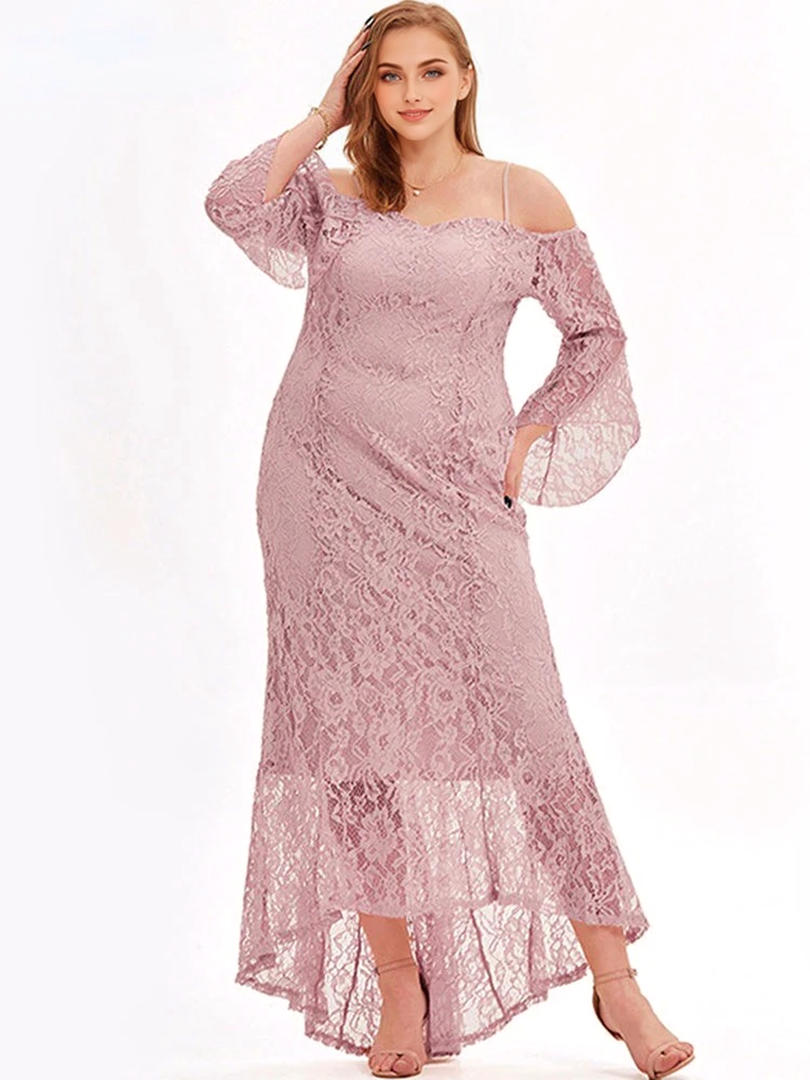 JuliaFashion - 2024 Sexy Off-Shoulder Sling Lace Loose Elegant Dresses