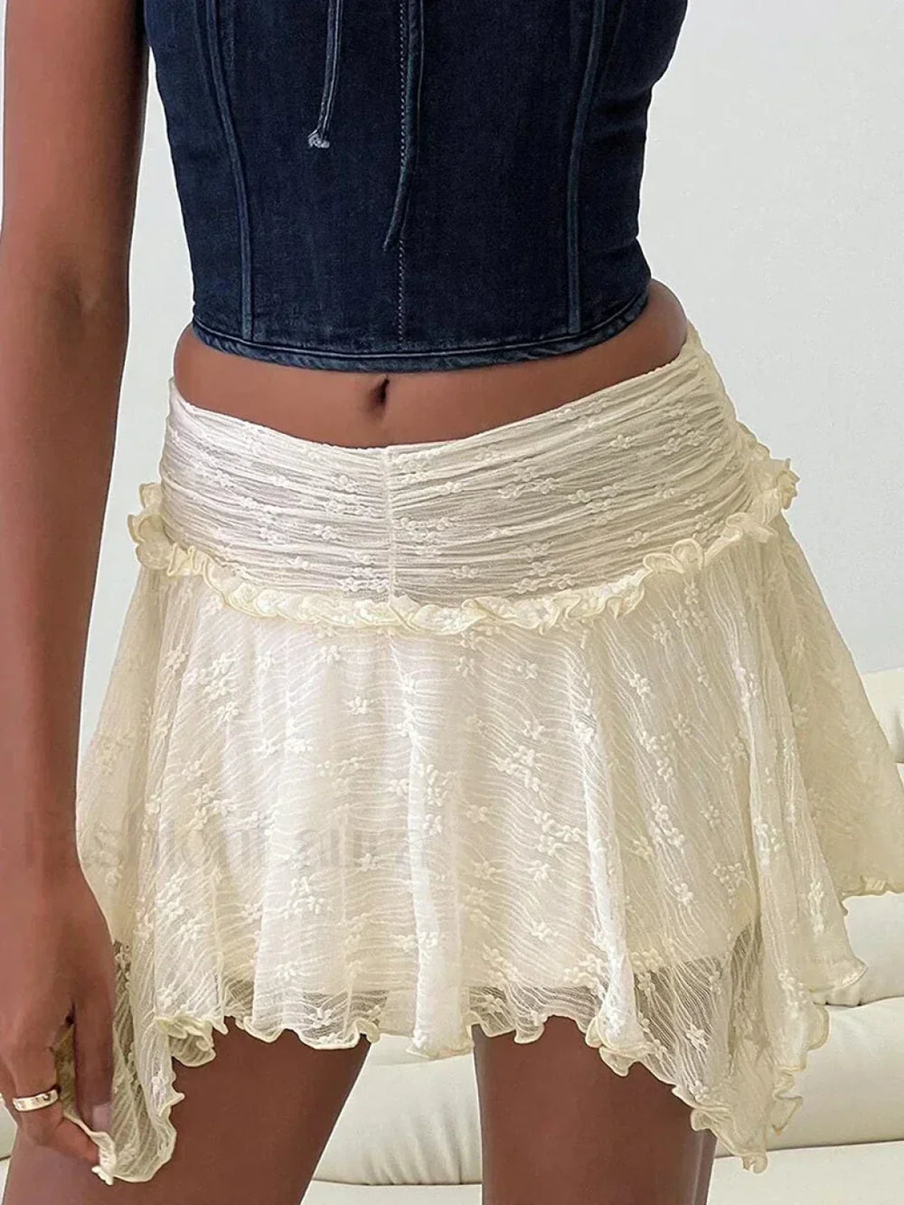 Fairy Grunge Layered Lace Skirt
