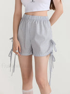Fairycore Cute Bowknot Casual Loose Fit Streetwear Short