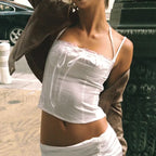 Fairycore Ruched Corset Crop Top