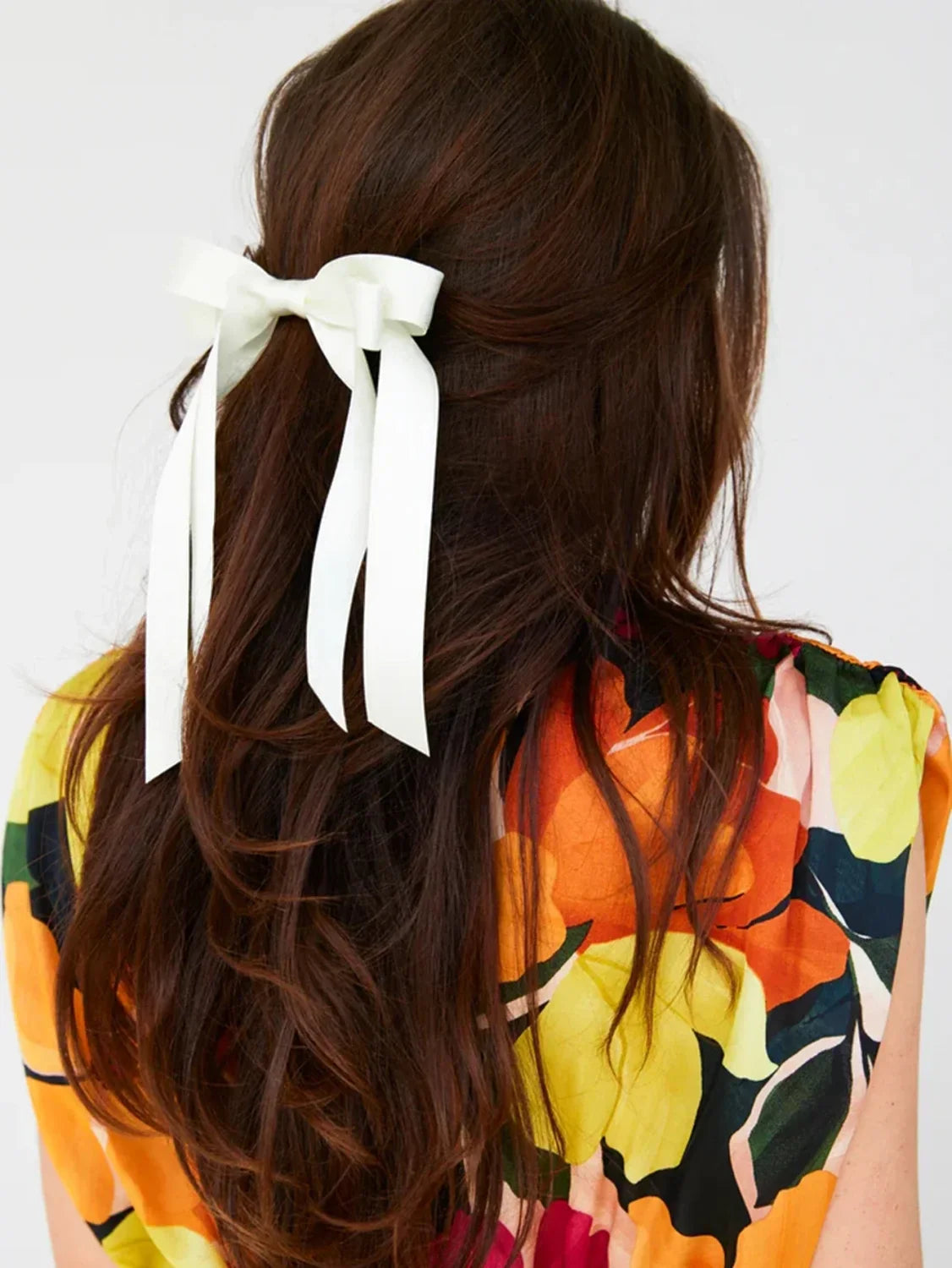Fashion Black Ribbon Simple Fashion Top Clip Christmas Hair Accessory White