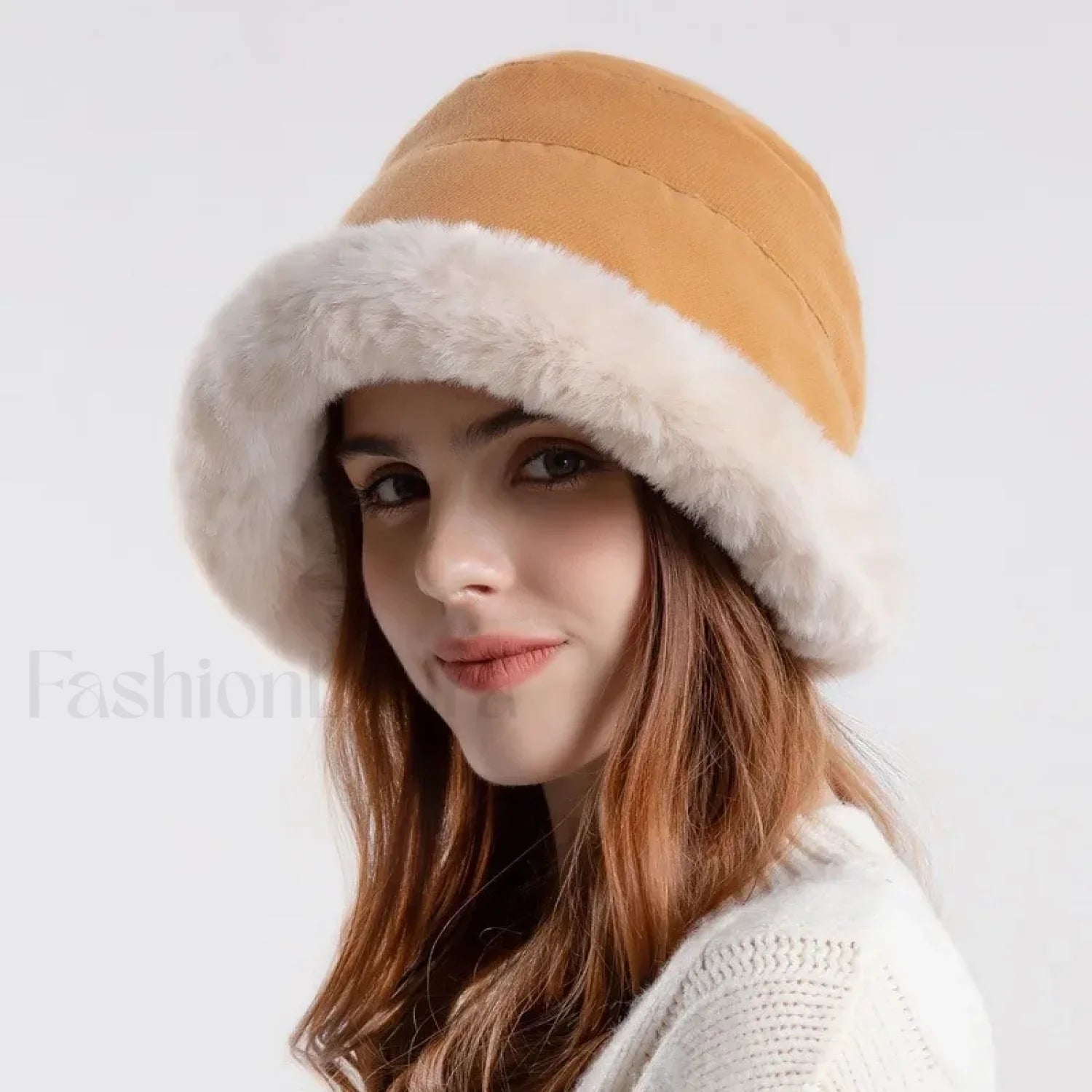 Fashion Bucket Fur Winter High Quality Warm Windproof Hat yellow