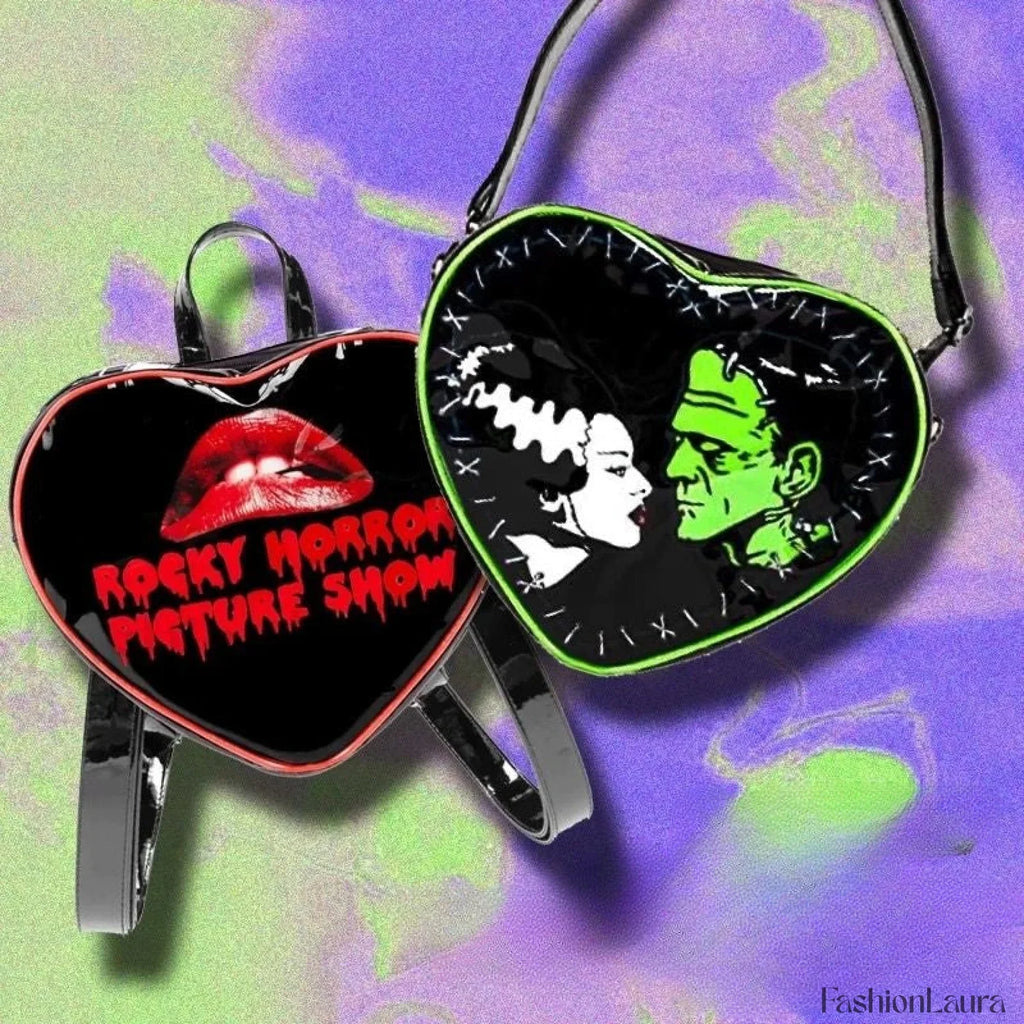 Fashion Grunge Mini Heart Punk Gothic Y2k Crossbody Rock Bag