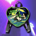 Fashion Grunge Mini Heart Punk Gothic Y2k Crossbody Rock Bag backpack / 29x27x9 cm