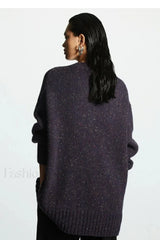 Fashionable Wool Blend Knit Cardiga