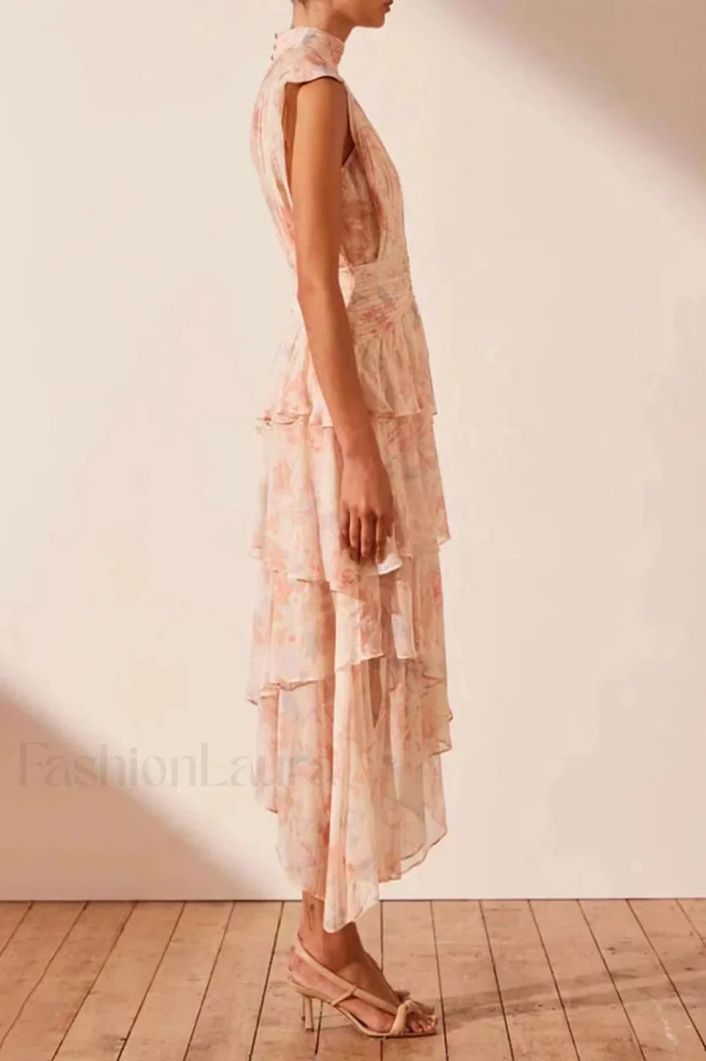 Faye Sleeveless Stylish Ruched Midi Dress