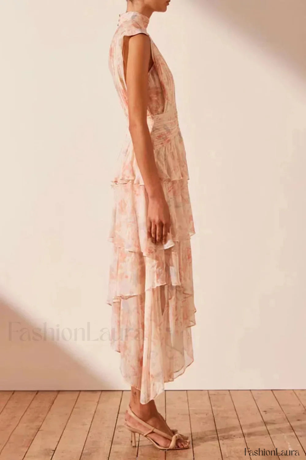 Faye Sleeveless Stylish Ruched Midi Dress