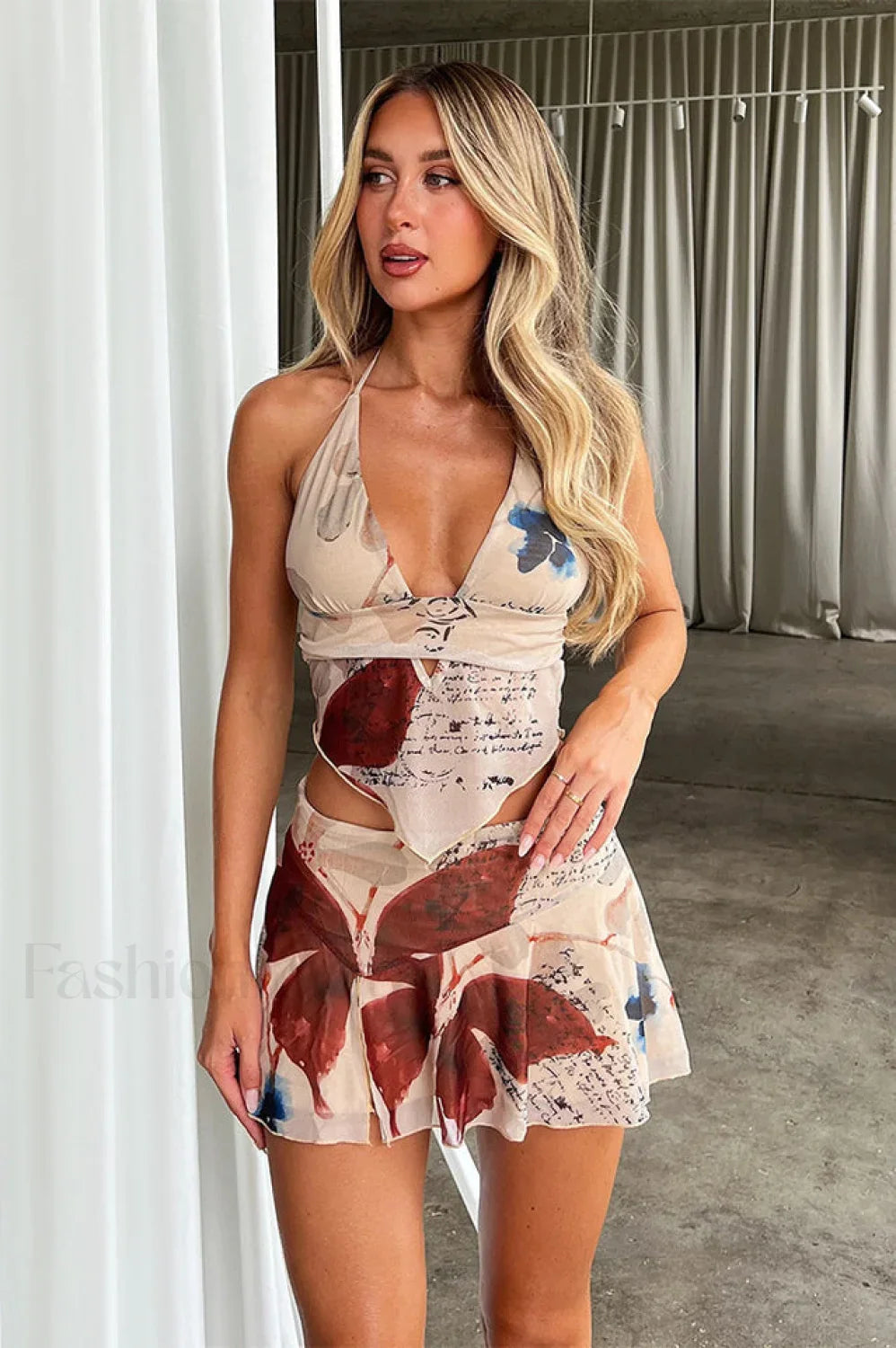 Faye Top Stylish + Skirt Set