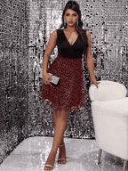 JuliaFashion - Sleeveless V-Neck Bodycon Cocktail Evening Party Dresses