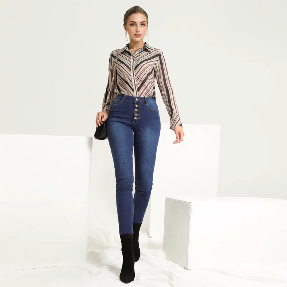 Julia Fashion - Women's Skinny High Waist Jeans