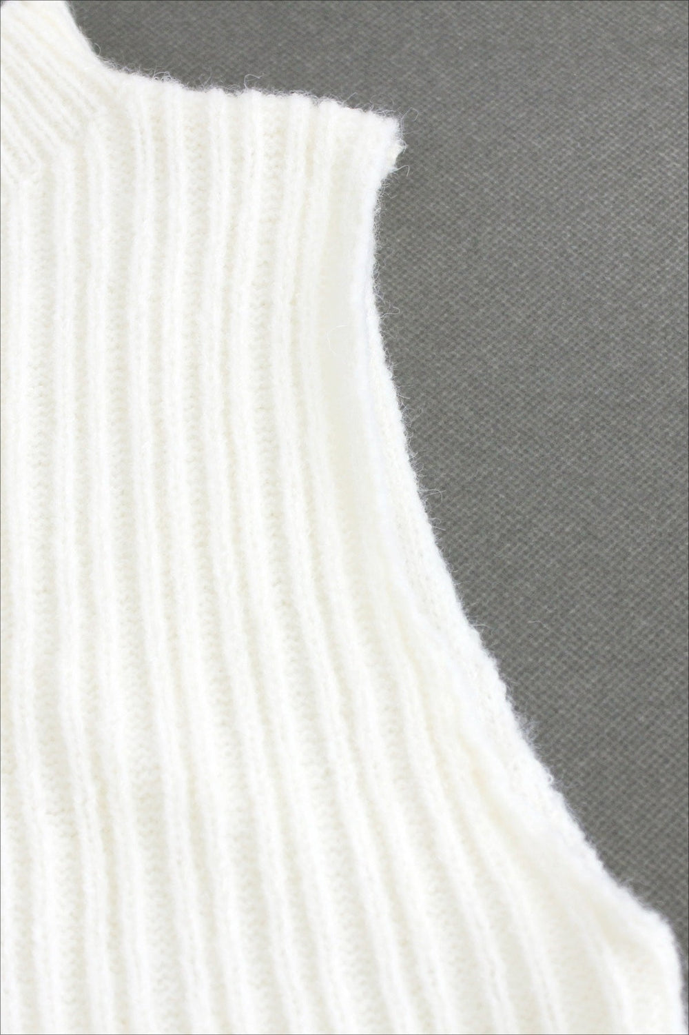 Knit Sweater Tank Top & Split Skirt Sweater Dress