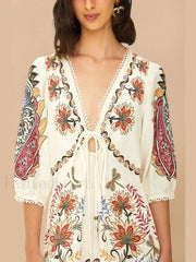 Flax Lantern Sleeve Boho Dress