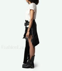 Flocked Crystal Letter T Shirt