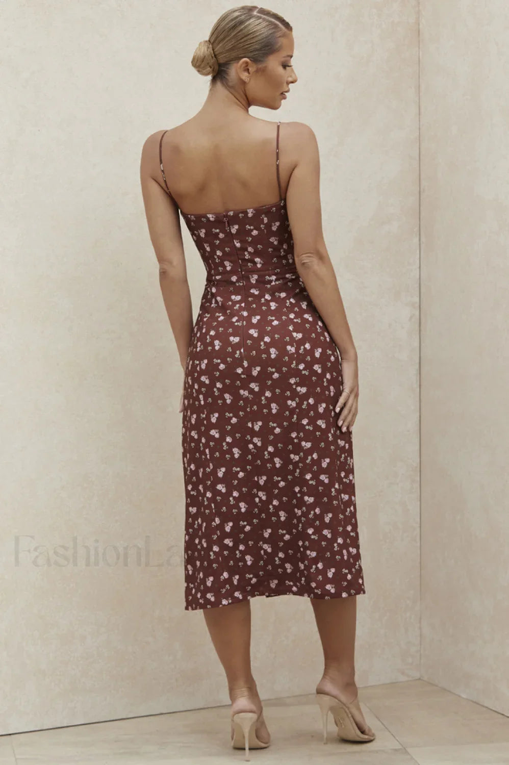 Floral Bustier Stylish Midi Dress