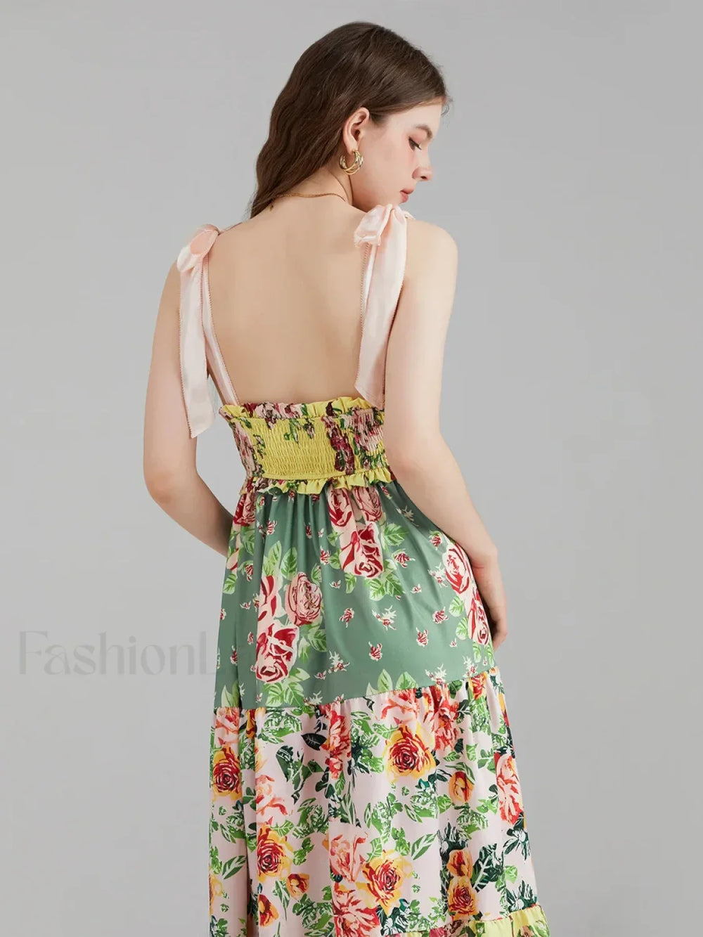 Floral Cami Straps Boho Dress