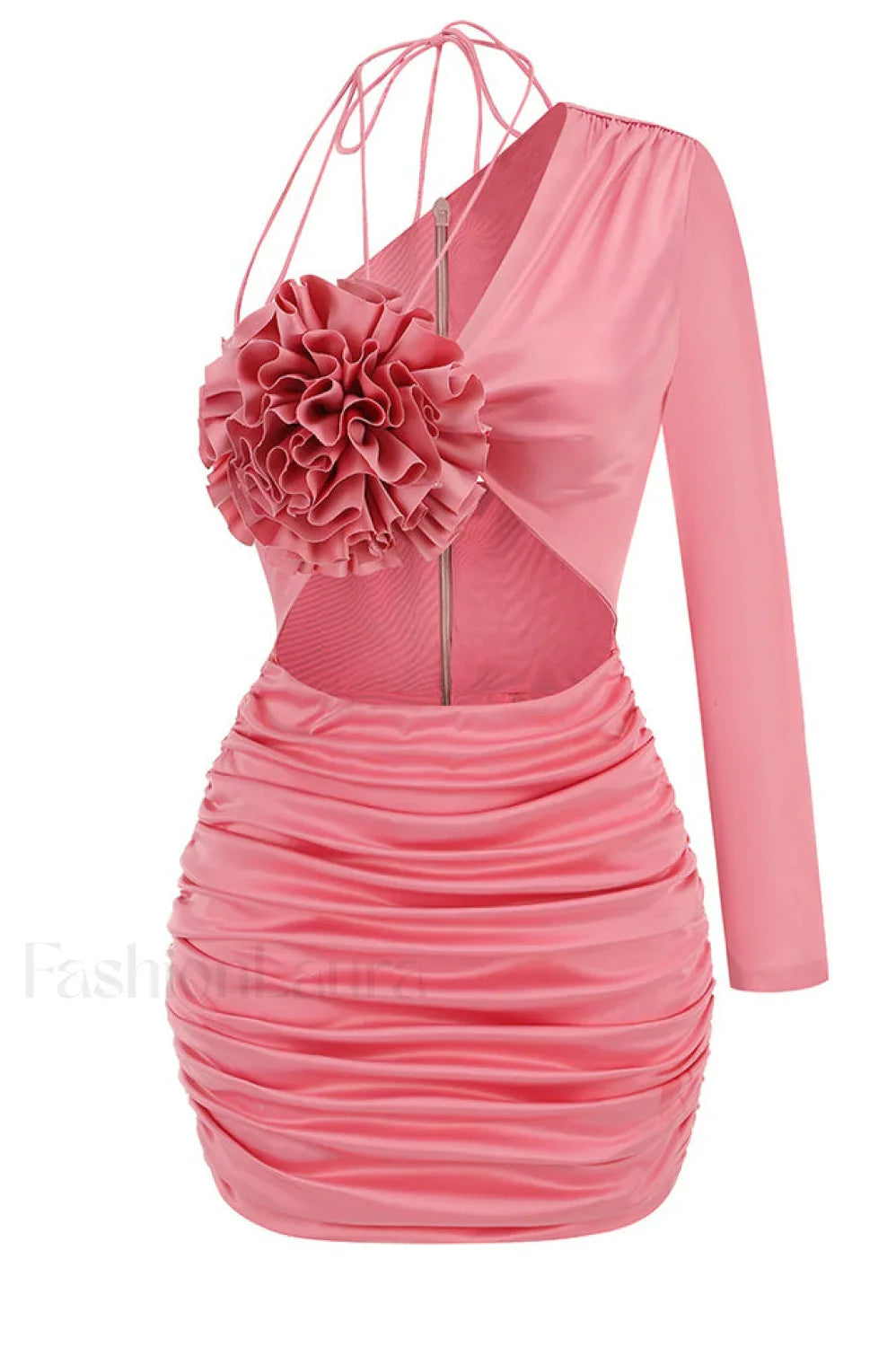 Floral Elegant Caramel Dress XS / Pink