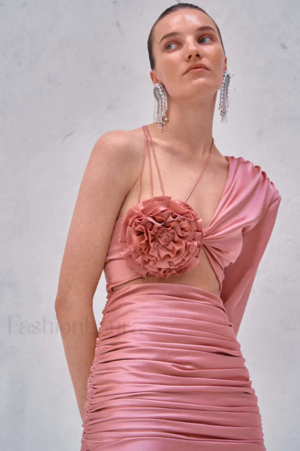 Floral Elegant Caramel Dress