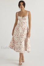 Floral Elegant Print Sundress XS / Rose Print