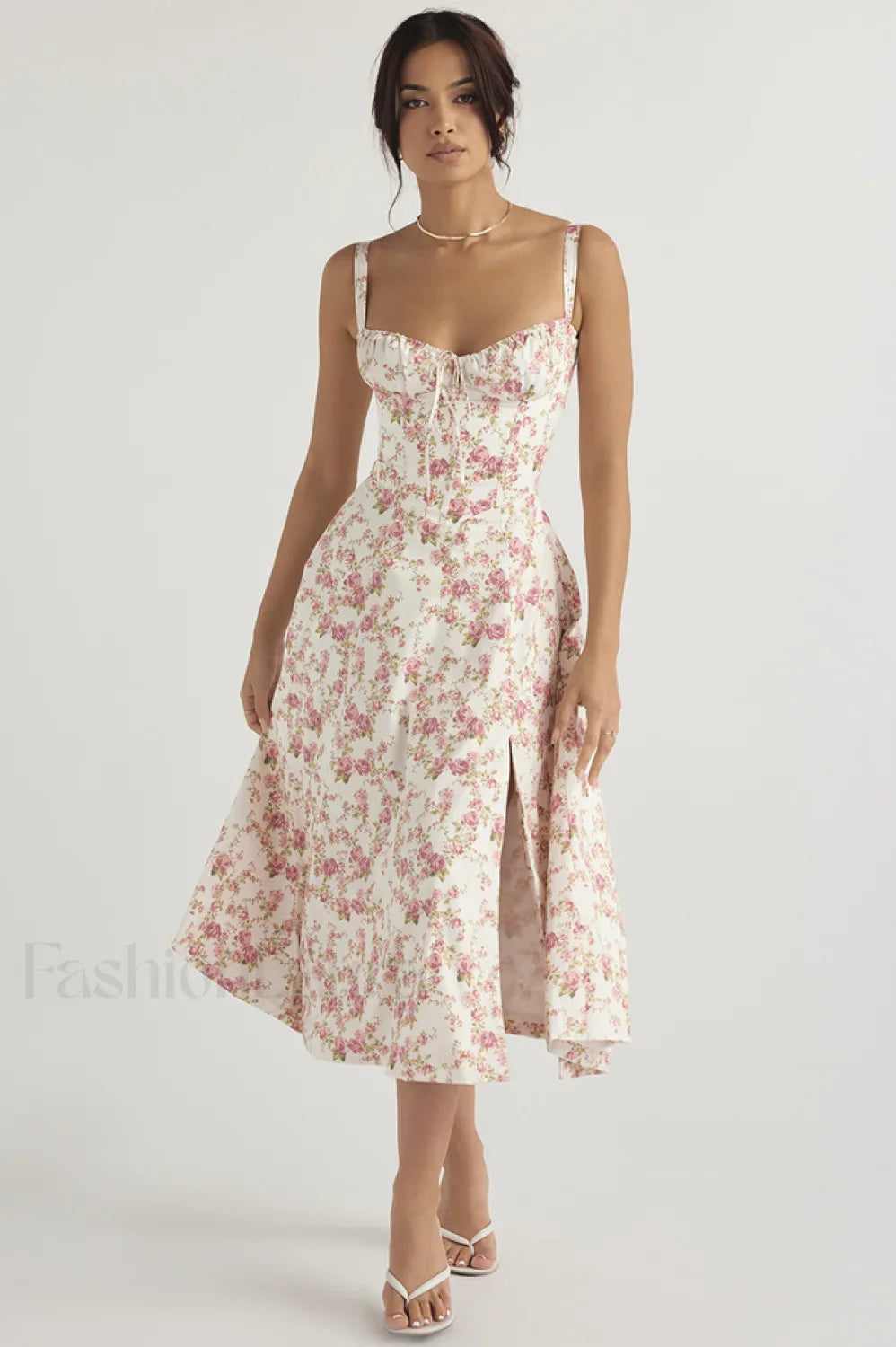 Floral Elegant Print Sundress XS / Rose Print