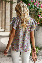 Floral Flutter Stylish Sleeve Top
