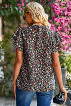 Floral Flutter Stylish Sleeve Top