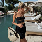 Floral Lace Up Push Up Bra One Piece black3 / S