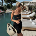 Floral Lace Up Push Up Bra One Piece black3 / S